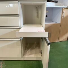 愛品館八千代店】ニトリ 2枚扉キッチンボード レジューム90TG