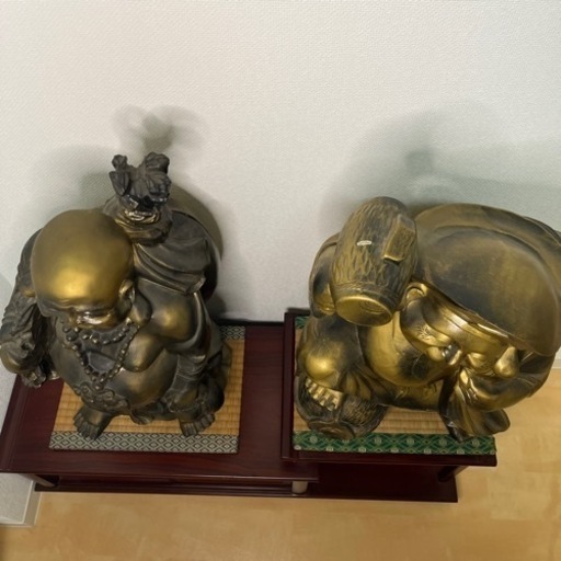 大黒天様 布袋様 特大像 七福神 神様 金色