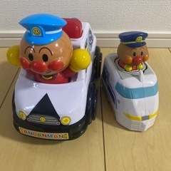 アンパンマン　プッシュゼンマイ新幹線　おしゃべりパトカーセット