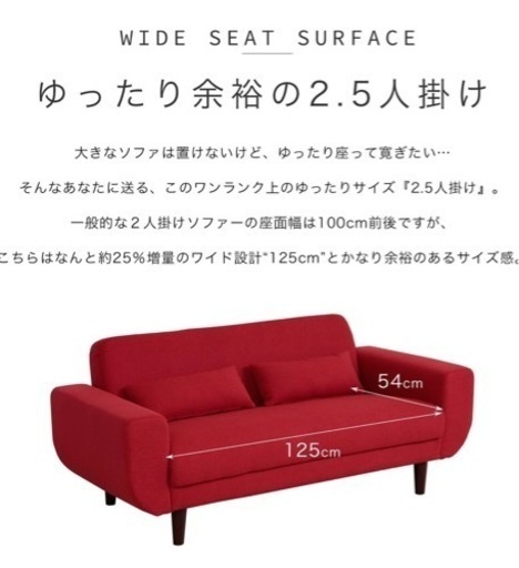 3月限定】LOWYA ロウヤ ソファ 2人掛け 2.5人掛け リビングソファ
