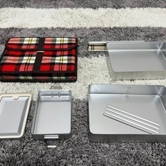 アルミ製　弁当箱　レトロ　昭和　新品未使用品