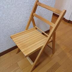 ★良品★木製折りたたみ椅子2つ