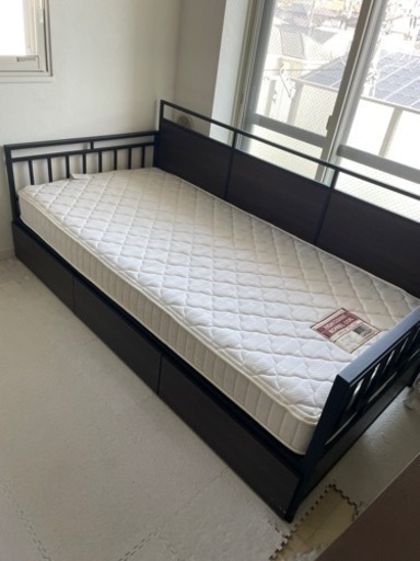 デイベッド　シングル　マットレス付き　引き出し付き　家具 ベッド シングルベッド