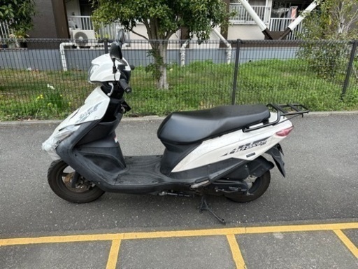 事故車　スズキ　ADRESS アドレス１２５　ＤＴ１１Ａ　　パールホワイト　SUZUKI ワンオーナー　バイク　原付　東京都北区　車体本体