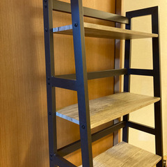 木製ラック　5段　薄型　シェルフ　棚