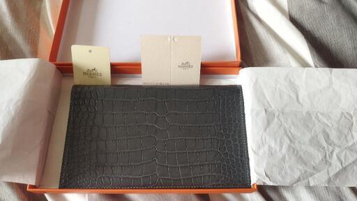 HERMESアジェンダマットアリゲーターグラファイト新品未使用