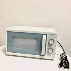 【直接引渡し限定】単機能電子レンジ＆レンジラックセット/白×水色