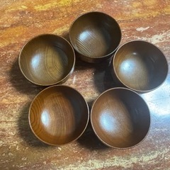 茶椀　木製　5個セット　桂由美　生活雑貨 食器 茶器