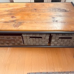 アイアン×木製　ローテーブル
