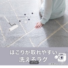 【ネット決済】家具　ラグ　ニトリ　洗えるラグ　グレー　元値5000円