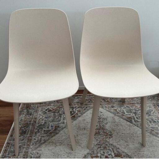 IKEA ダイニングチェアODGER オドゲル　ベージュホワイト