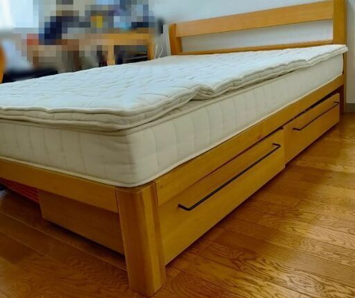 無印良品　ダブルベッド　マットレス　ベッド下収納