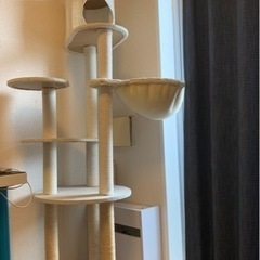 キャットタワー 猫タワー 突っ張り 組み立て式
