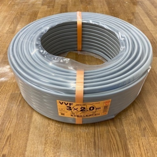 新品VVF 電源ケーブル 富士電線 VVF2.0-3C 赤白黒 100m