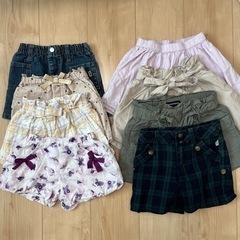 ショートパンツ、スカート計8点セット【90〜100】