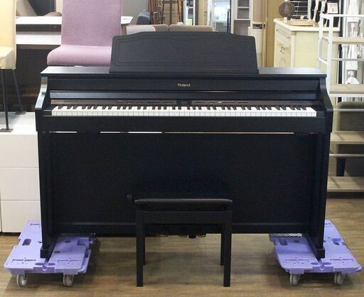 北大前! 札幌 引取 Roland ローランド 電子ピアノ HP506-GP 2014年製 ブラックウッド調仕上げ 88鍵盤 イス付属 2041481