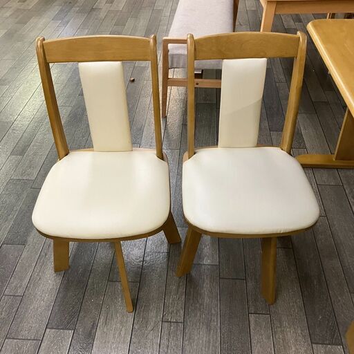 P0720 4人掛けダイニングテーブルセット 回転椅子4脚付き - ダイニング  