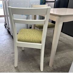 ニトリ ダイニングセット 75×75×71cm 2人掛け 椅子2脚 ナチュラルアイボリー 食卓セット ☆ 白石店 