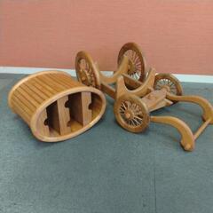 ワインボックス（ワゴン付き）・ウッドクラフト・アンティーク