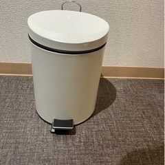【中古】ペダル ホワイト ゴミ箱