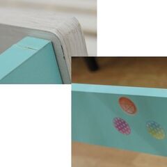 【商談中】 2段ベッド 幅111×奥206×高137cm ホワイト×ライトグリーン系 二段ベッド 兄弟ベッド 子供部屋  札幌市 清田区 平岡