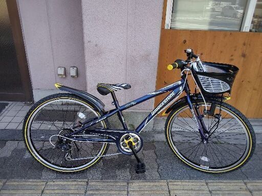 美品☆[BRIDGESTONE]CFjr(クロスファイヤージュニア)26吋ジュニアMTB 外装7段/コスモバイオレット