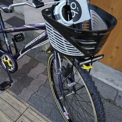 美品☆[BRIDGESTONE]CFjr(クロスファイヤージュニア)26吋ジュニアMTB 外装7段/コスモバイオレット