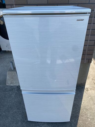 【糸島市内 送料無料】　シャープ SHARP SJ-GD14D-W [プラズマクラスター冷蔵庫 (137L・つけかえどっちもドア) 2ドア クリアホワイト #48130-0-1