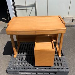 中古品　勉強机　サイドワゴン付