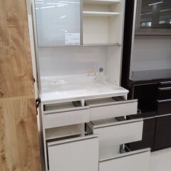 ☆ジモティ割あり☆ パモウナ 食器棚 ホワイト W90×D50×H204 
