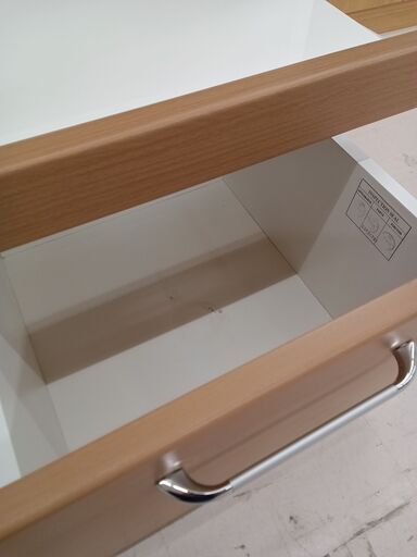 ★ジモティ割あり★ マルミツ レンジボード ホワイト×木目 W88×D41.5×H191 クリーニング済み TC2309 ☆ジモティ割あり☆ マルミツ レンジボード ホワイト×木目 W88×D41.5