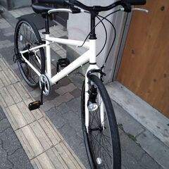 美品☆700c シティークロスバイク 7speed/オフホワイト