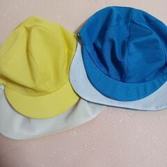 カラー帽子🔵青🟡黄色　園児用