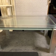 家具ニトリダイニングガラステーブル
