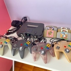 Nintendo 64 コントローラー4つ＋ソフト6本セット【動...