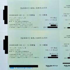 桜島と芸術花火2024のイス席チケット2枚（3枚パック中の...