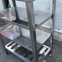 業務用 コンロ台 作業台 調理台 750×450×1030 3段 調整 キッチン 用品 店舗 居酒屋 焼き台 ガス台 厨房機器 焼台 大阪