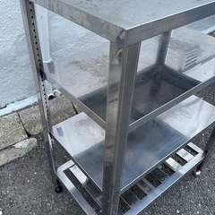 業務用 コンロ台 作業台 調理台 750×450×1030 3段 調整 キッチン 用品 店舗 居酒屋 焼き台 ガス台 厨房機器 焼台 大阪