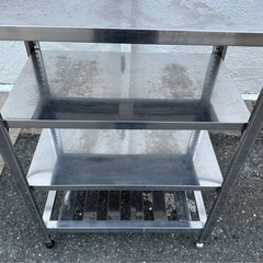 業務用 コンロ台 作業台 調理台 750×450×1030 3段 調整 キッチン 用品 店舗 居酒屋 焼き台 ガス台 厨房機器 焼台 大阪