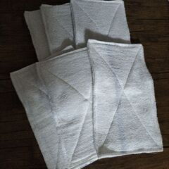 新タオルで雑巾を縫いました。　6枚セット　①