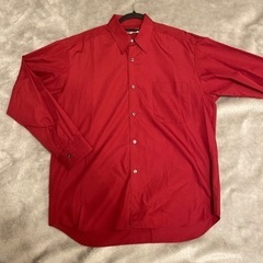 メンズ 赤 フリーサイズ オーバーシャツ 