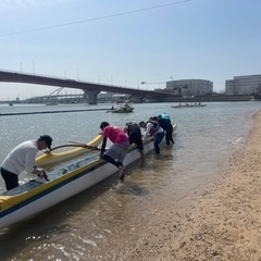 西宮浜で4月、5月、6月のアウトリガーカヌー練習に体験参加…