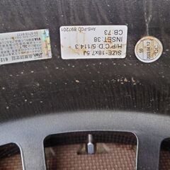 ホイール メッシュホイール 7.5J +38 114.3 5H 18インチ 2本 程度良好 美品 使用僅かです マークX クラウン アルファード ブラック