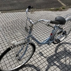 【26インチ自転車】ブリヂストン製　変速なし　前タイヤ新品❗️スペアキーあり　若林自転車　浜大津SALE中❗️