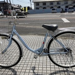 【26インチ自転車】ブリヂストン製　変速なし　前タイヤ新品❗️スペアキーあり　若林自転車　浜大津SALE中❗️