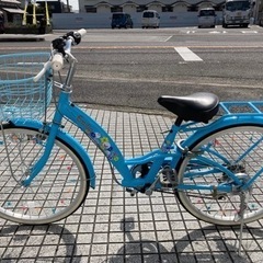【22インチ子供車】ほぼ新品❗️6段変速付　スペアキーあり　若林自転車　浜大津店　SALE中❗️