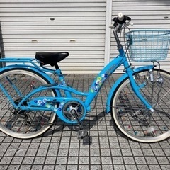 【ネット決済・配送可】【22インチ子供車】ほぼ新品❗️6段変速付...