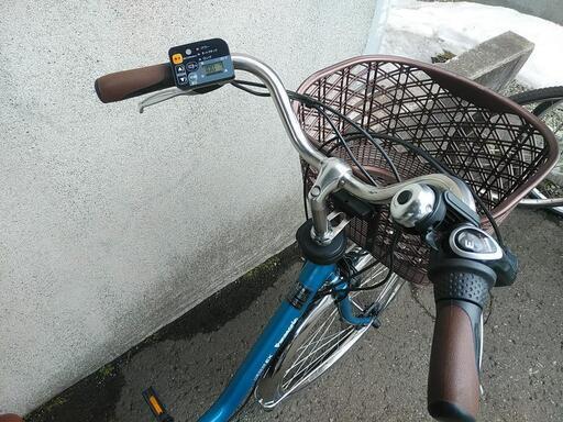 札幌市内、江別、北広島配達無料！整備点検済　防犯登録料（800円込み）パナソニック電動アシスト自転車　チャイルドシート付。 札幌市内、江別、北広島配達無料！整備点検済 防犯登録料（800円込み