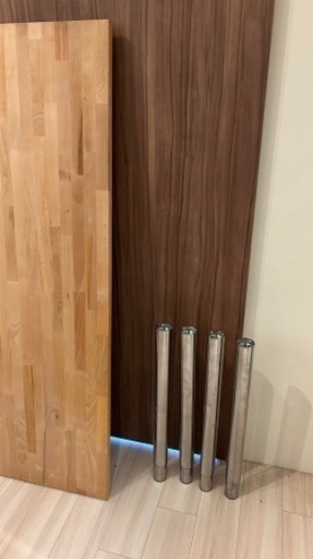 IKEA製作業用テーブル\u0026伸縮式脚セット　ダイニングテーブル