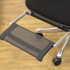 (Y)北大前! 札幌 引取 Ergohuman Pro Ottoman エルゴヒューマン プロ オットマン内蔵 オフィスチェア ブラック EHP-LPL 3Dメッシュ モールドクッション 2036275